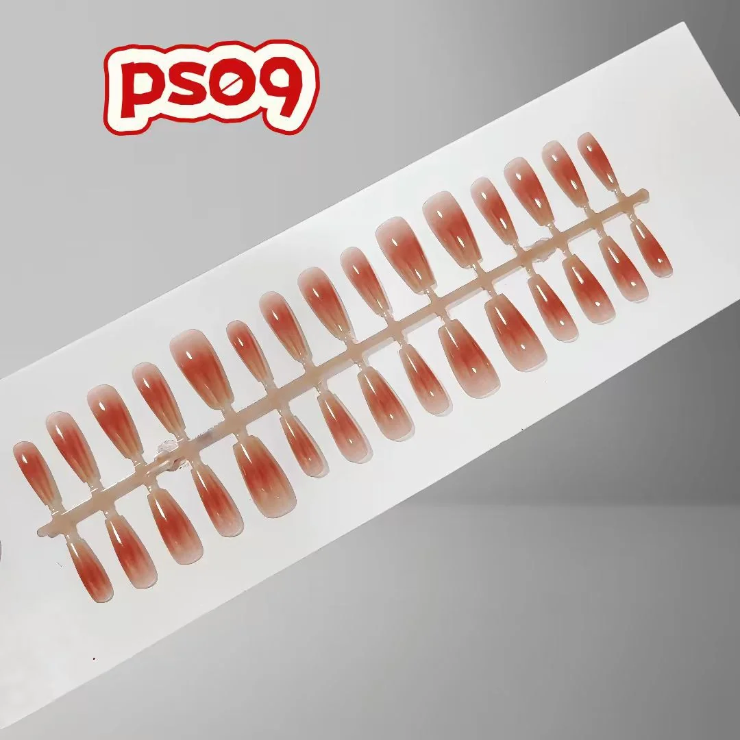 Lösnaglar Blush Design 30 st Kort Medium Kistform