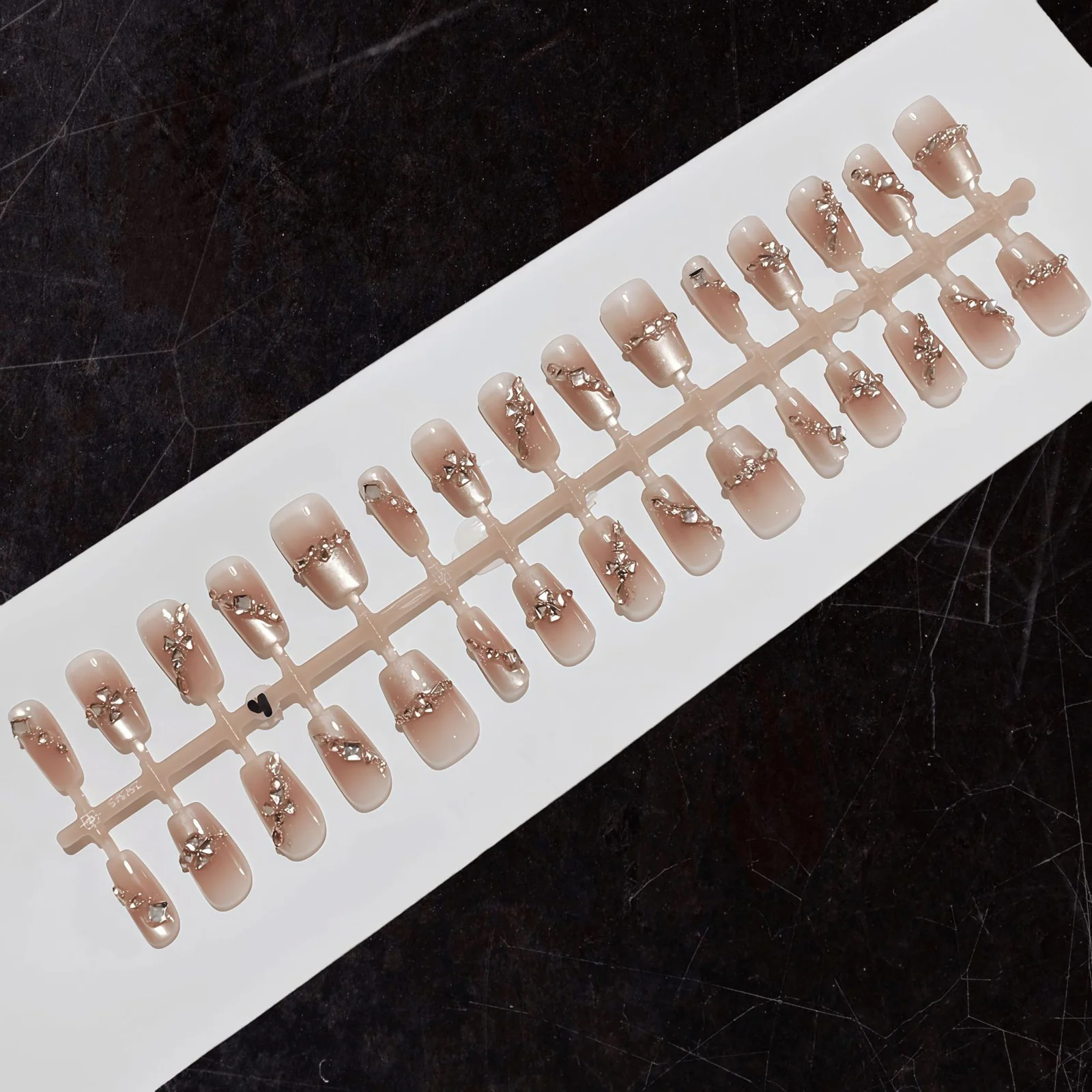 Strass Kunstnagels met Sterrenpatroon, 30-delige Set
