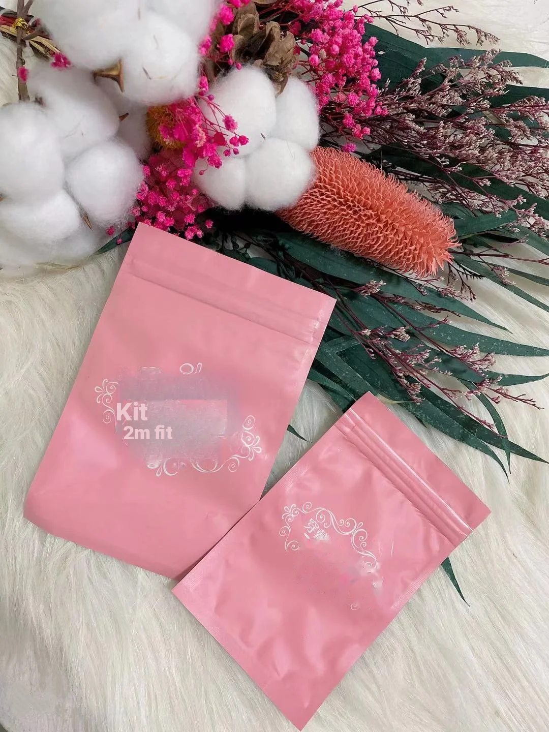 Frosted Plastic Ziplock Bags for Nail Tools and Press-On Nails