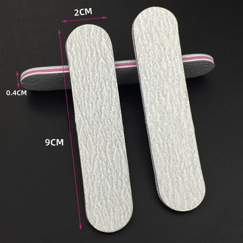 Mini lima e buffer per unghie in spugna a doppia faccia, bastoncino abrasivo 9x2cm