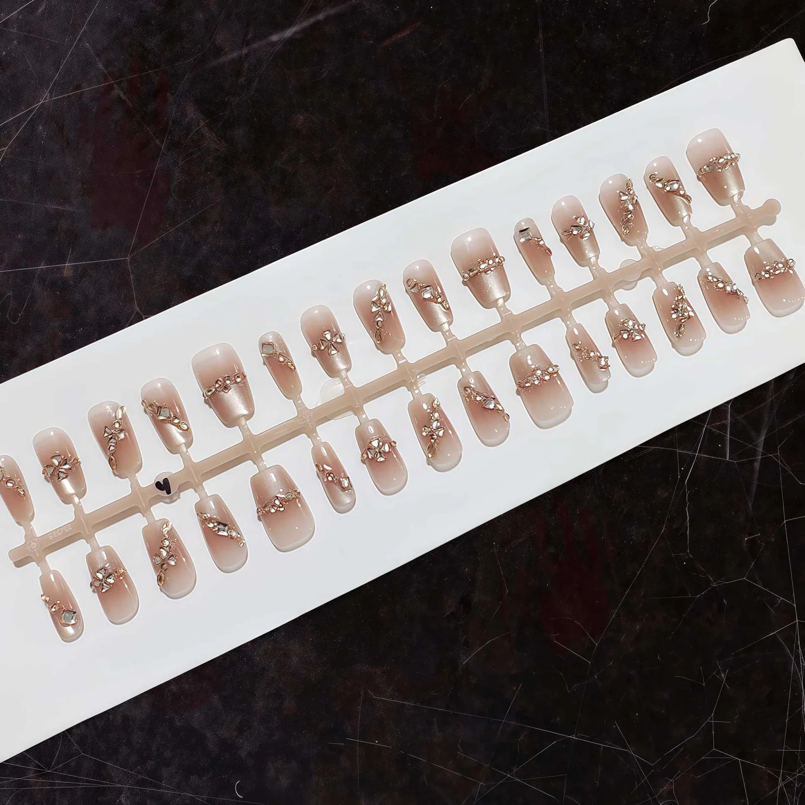 Strass Kunstnagels met Sterrenpatroon, 30-delige Set