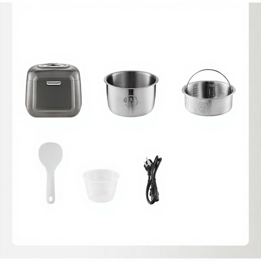 3L Electric Rice Cooker With Keep Warm, Timer And Steaming