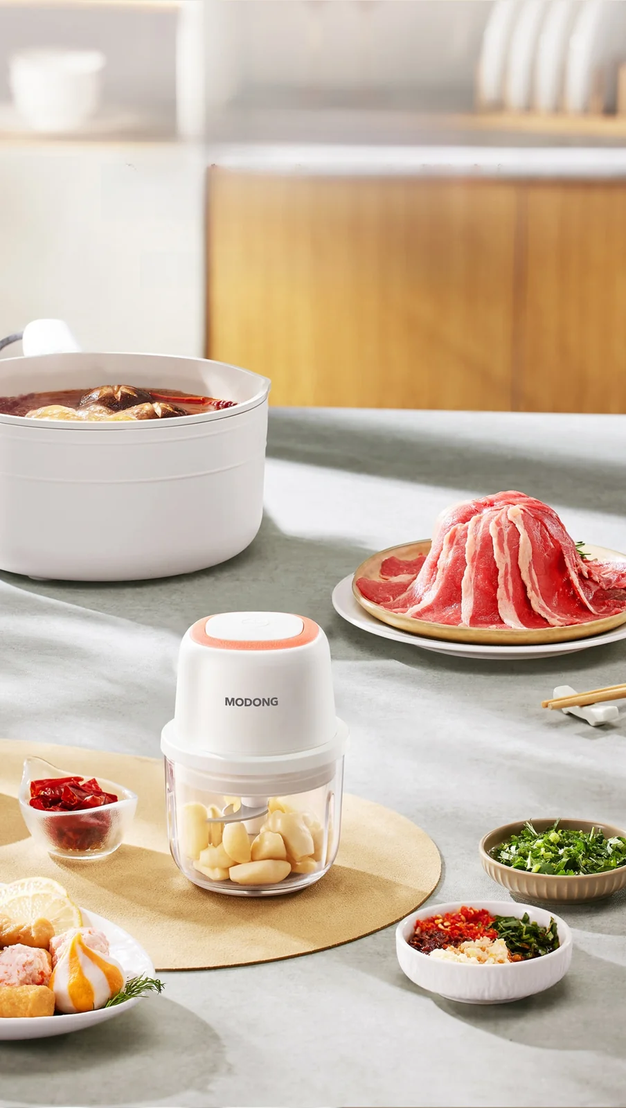 Elektrisk hvidløgshakker Mini foodprocessor 300 ml 5V 45W