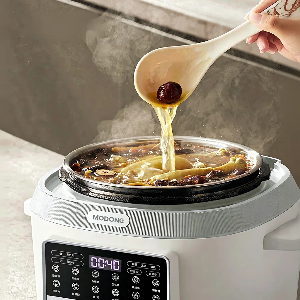 סיר לחץ חשמלי 5L עם שני סירים פנימיים, 900W