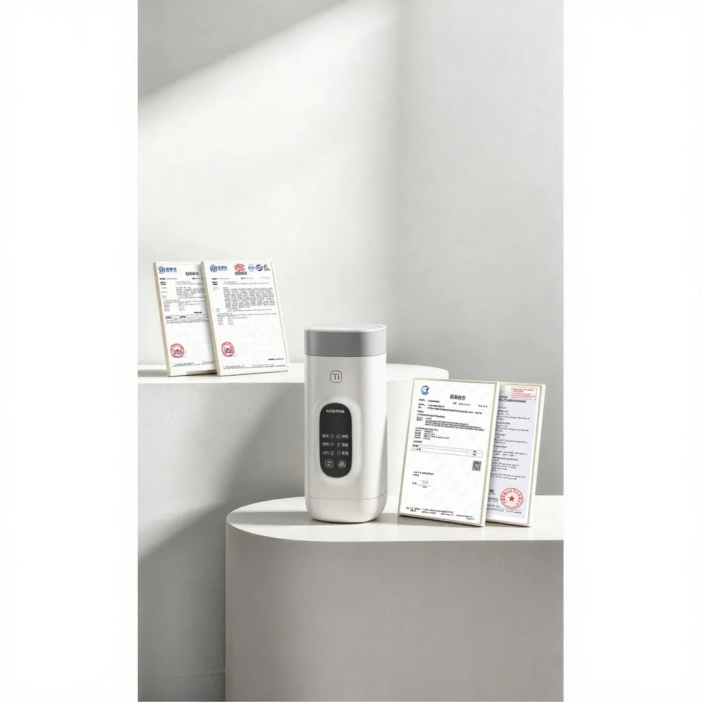Titanium elektrisk rejse-vandvarmekop, 650 ml, 220V
