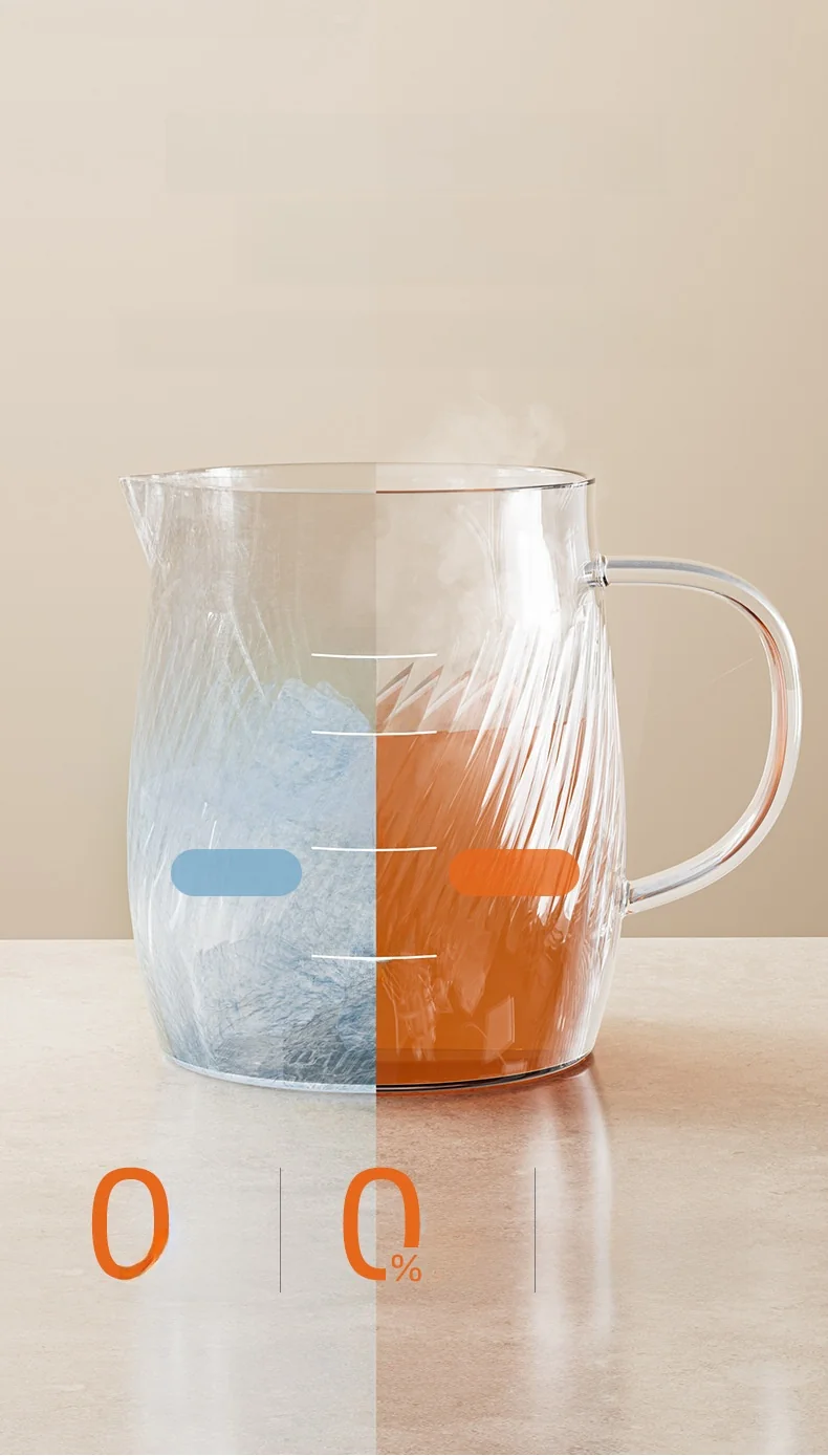 Glas elektrisk health pot med temperaturstyring 1.2L