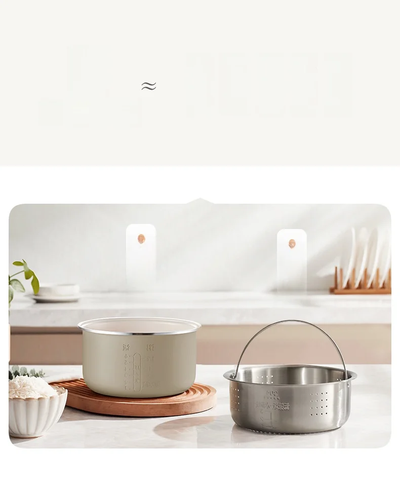 3L Electric Rice Cooker With Glass Window and Timer