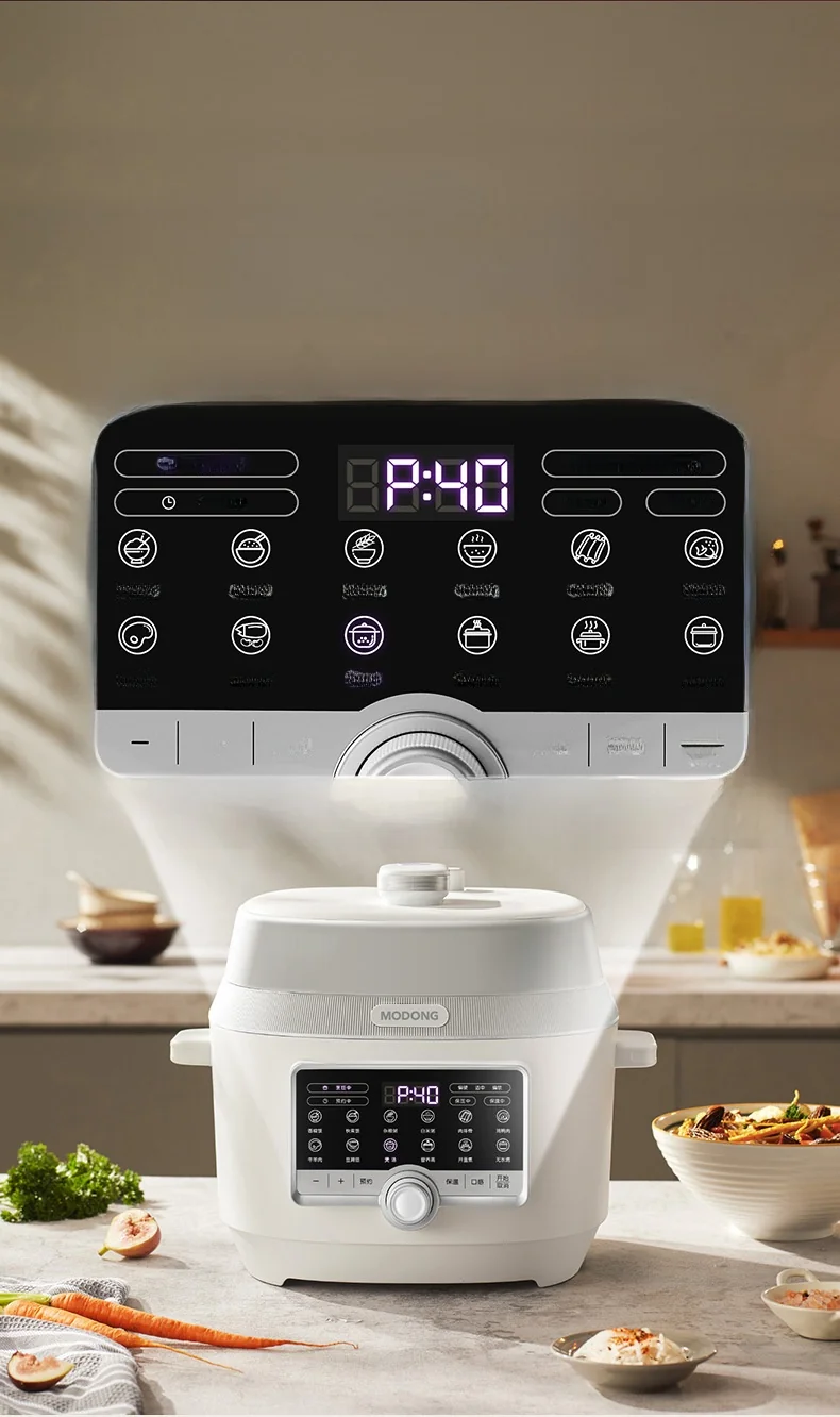 סיר לחץ חשמלי 5L עם שני סירים פנימיים, 900W
