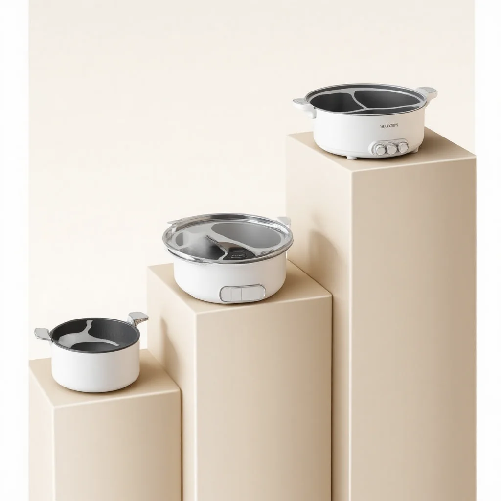 Elektrisk hot pot med skiljegryta 6L-8L, 220V, 5-6 personer