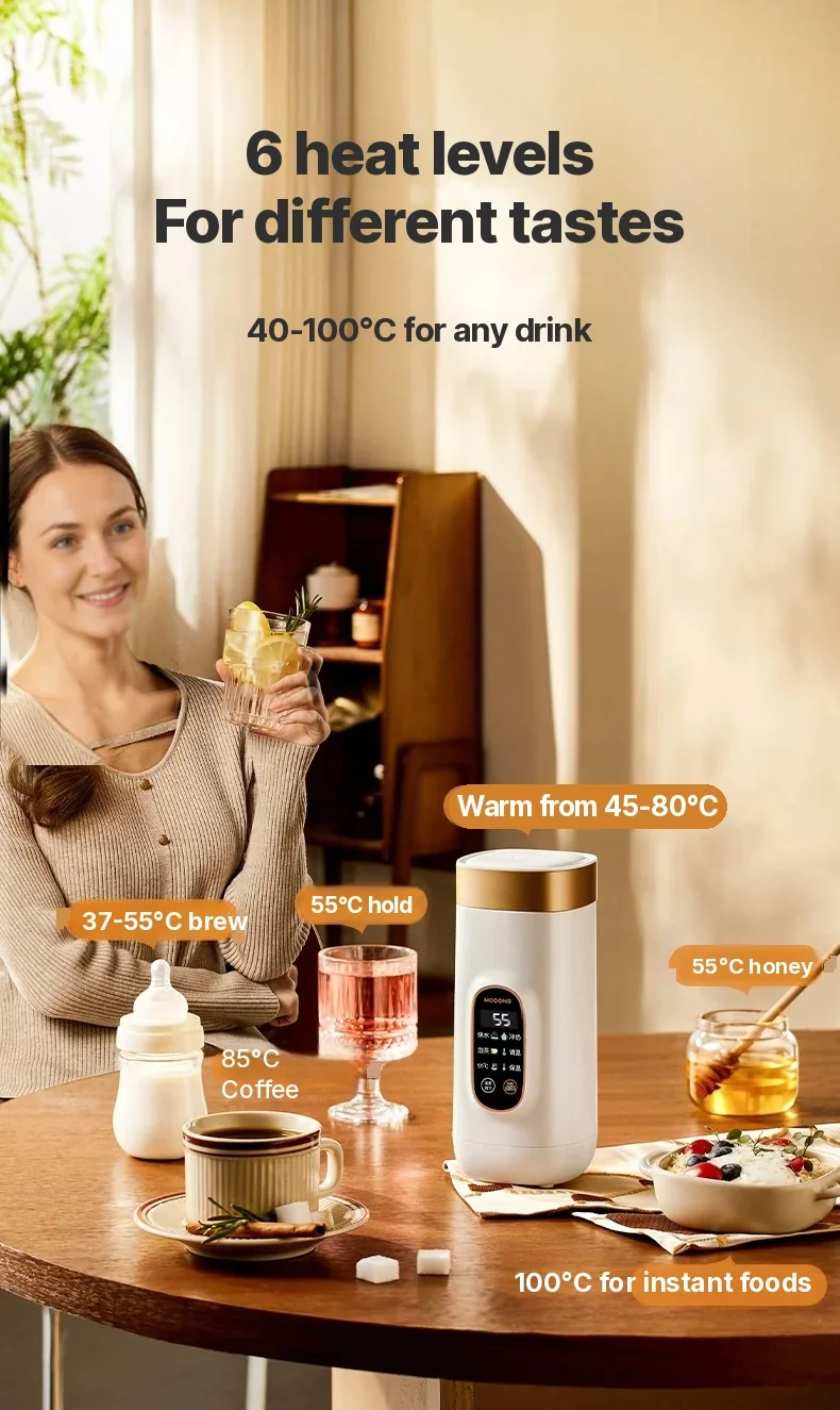Portable Electric Heating Cup 650ml with 304 or 316 Liner