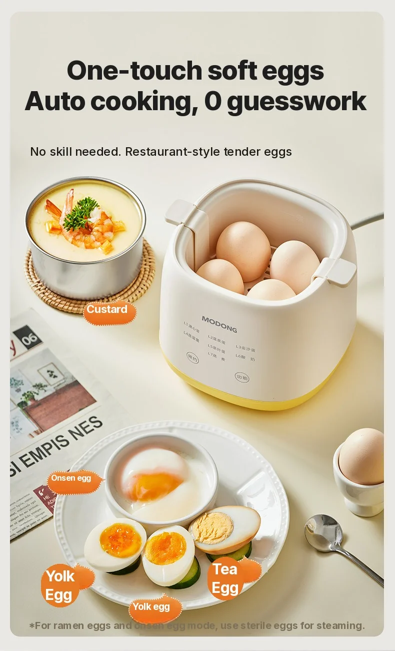 Cocedor eléctrico de huevos para 4-6 huevos, 300W con apagado automático