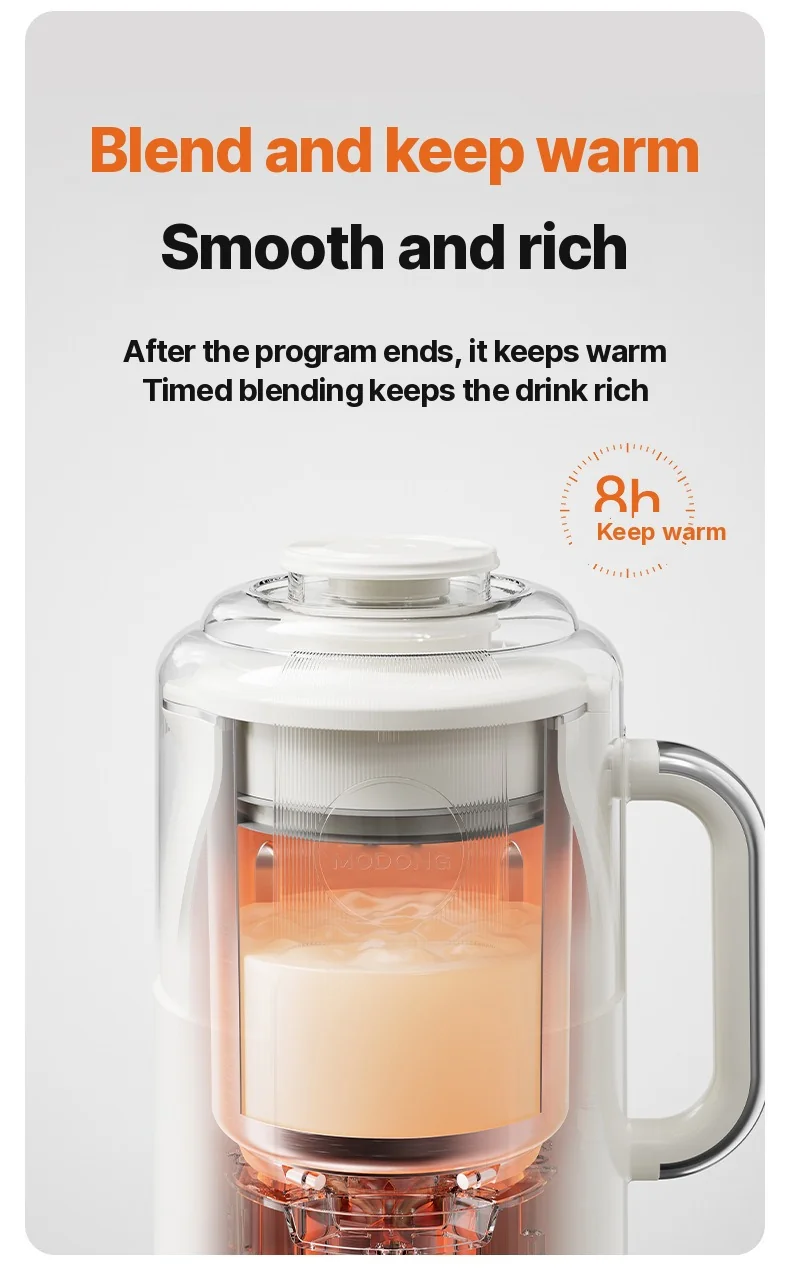 Blender pentru lapte de soia cu încălzire 1.2L și vas interior din oțel inoxidabil
