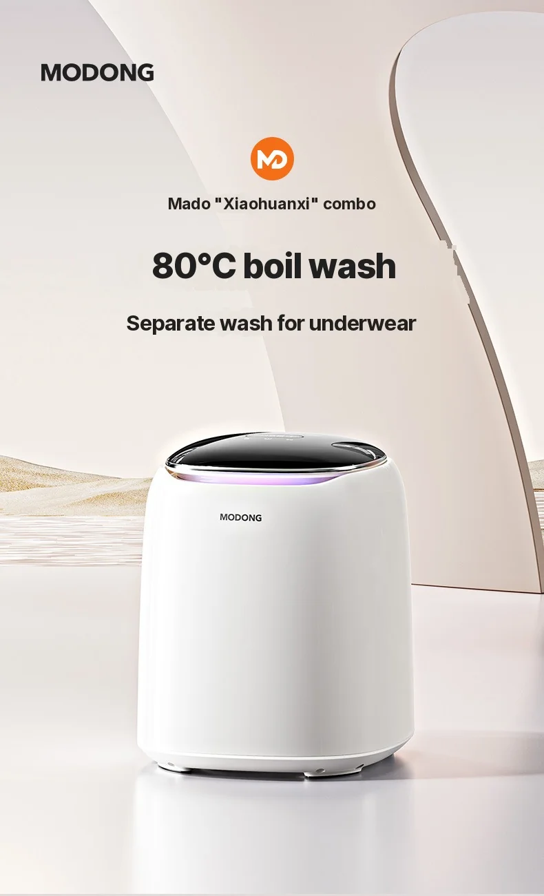 Mini Máquina de Lavar Automática para Roupa Íntima e Meias, Função Lava e Seca