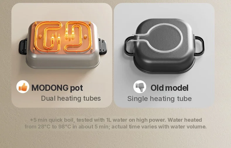 Delený elektrický hot pot s nepriľnavou vložkou, kapacita 8L