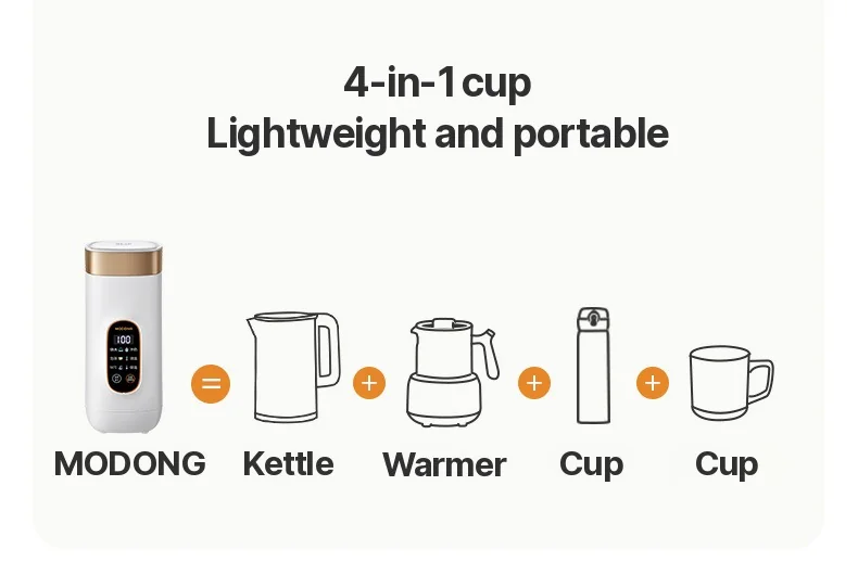 Bærbart elektrisk varmebæger 650ml med 304 eller 316 inderbeholder