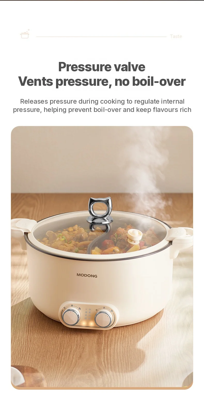 Pentola elettrica a doppia zona 6L 7L 8L con controllo touch