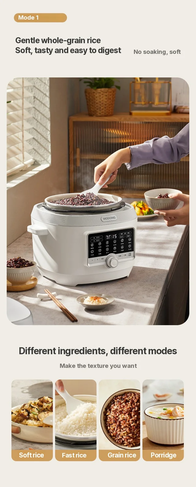 סיר לחץ חשמלי 5L עם שני סירים פנימיים, 900W