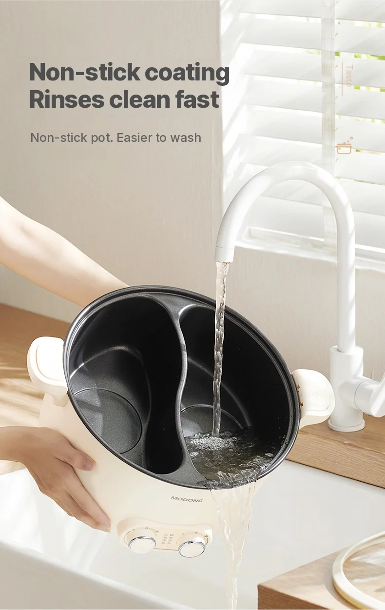 Pentola elettrica a doppia zona 6L 7L 8L con controllo touch
