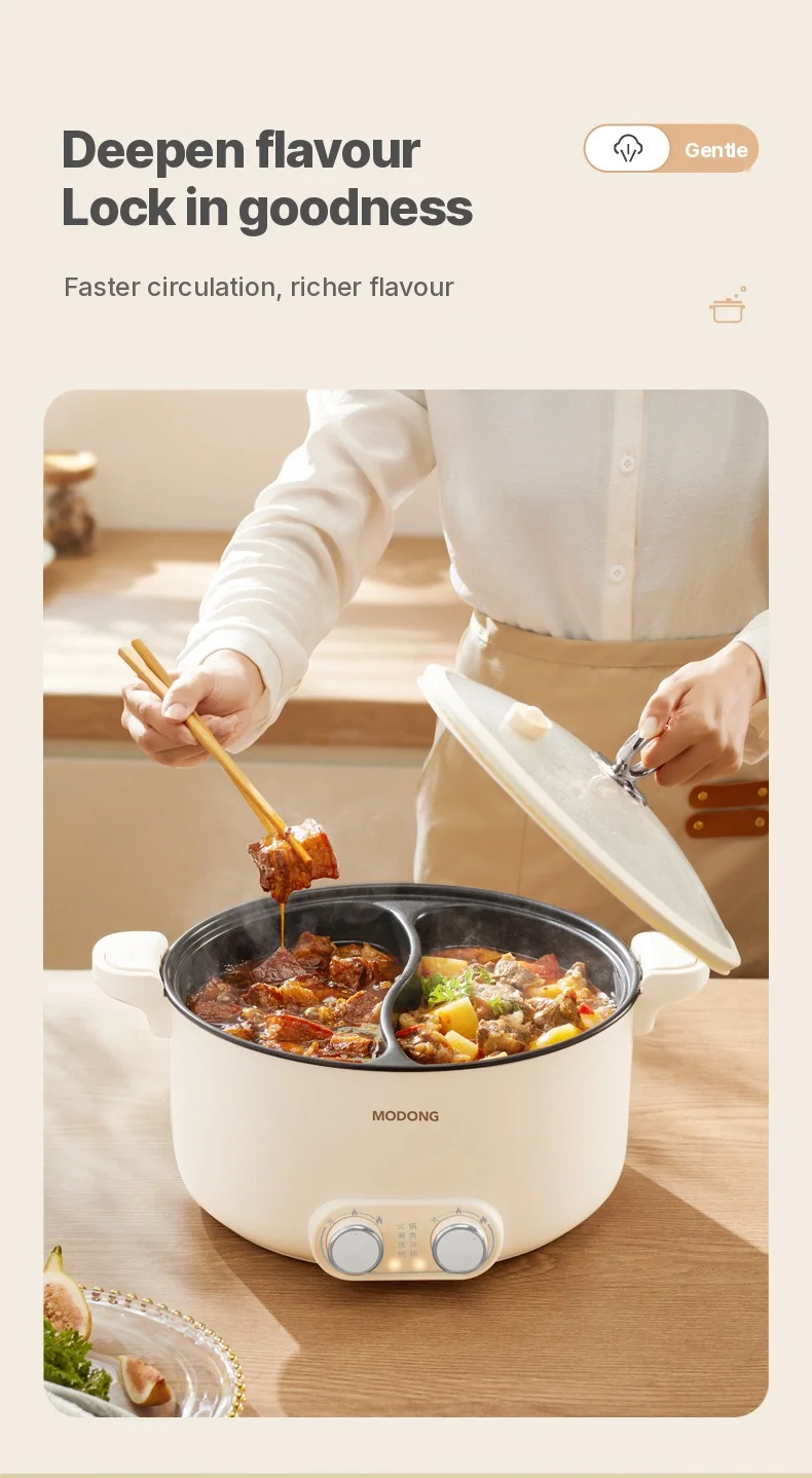 Pentola elettrica a doppia zona 6L 7L 8L con controllo touch