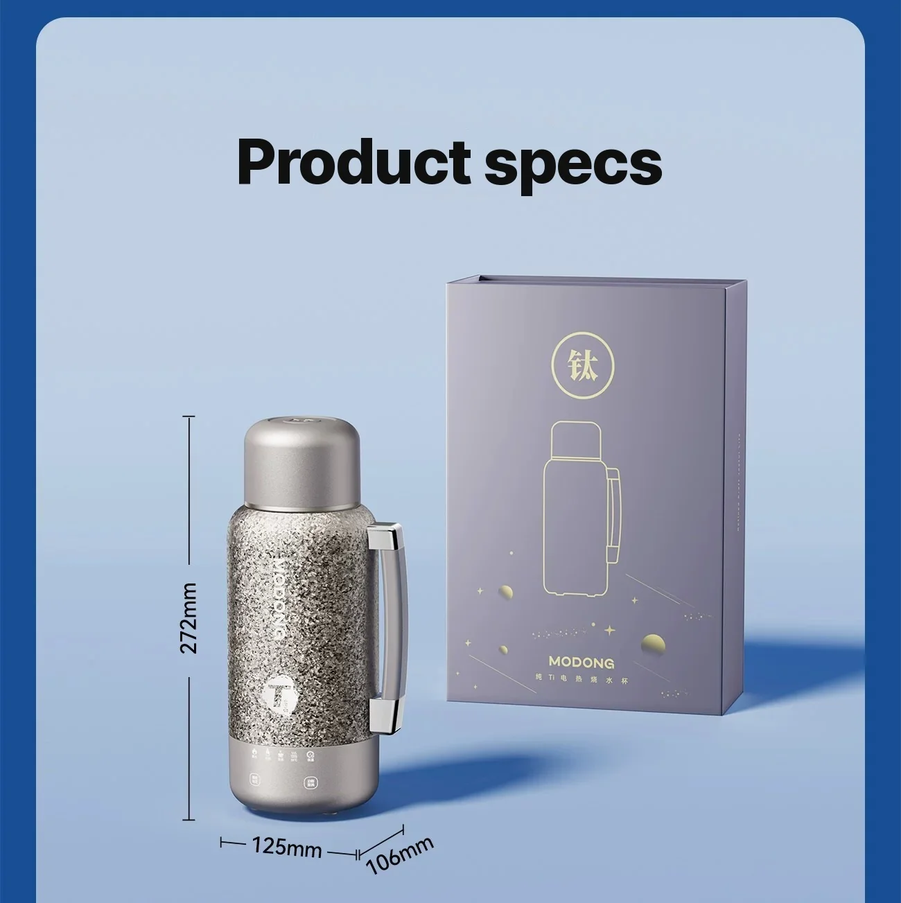 כוס חימום חשמלית ניידת מטיטניום 1L קומקום נסיעות במצב כפול