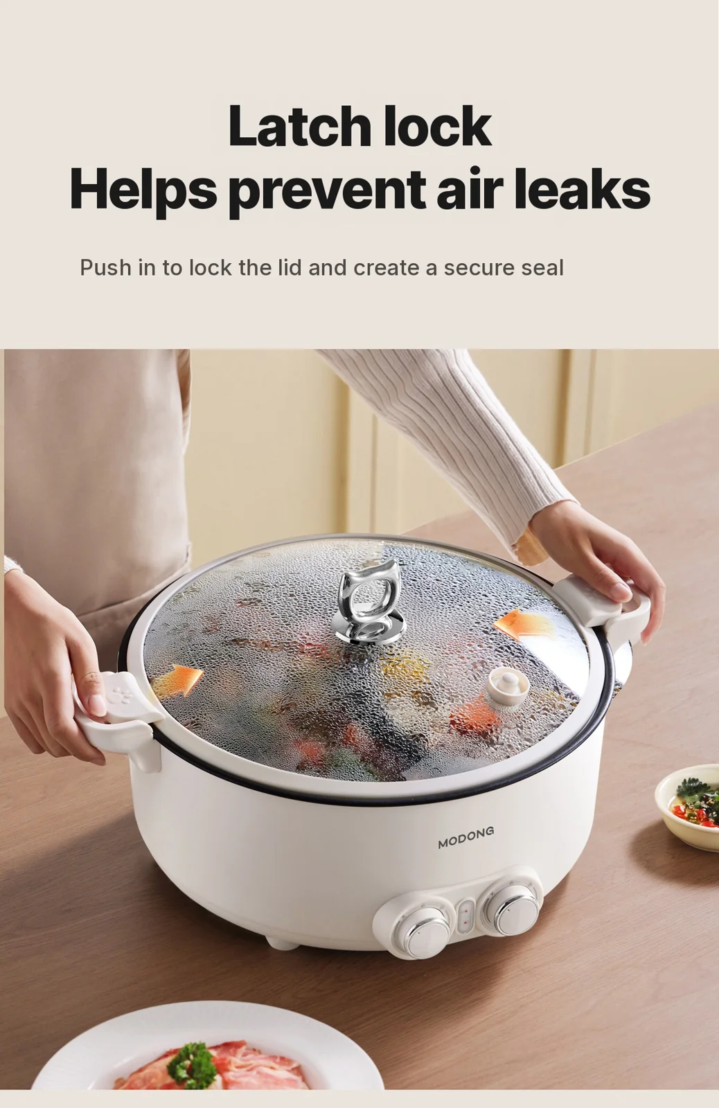 Elektrický dvouzónový hotpot 8L s nastavitelnou teplotou