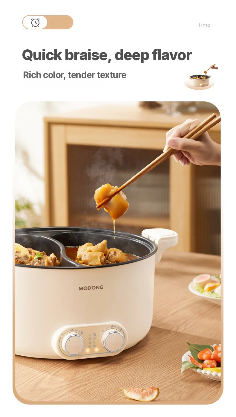 Pentola elettrica a doppia zona 6L 7L 8L con controllo touch