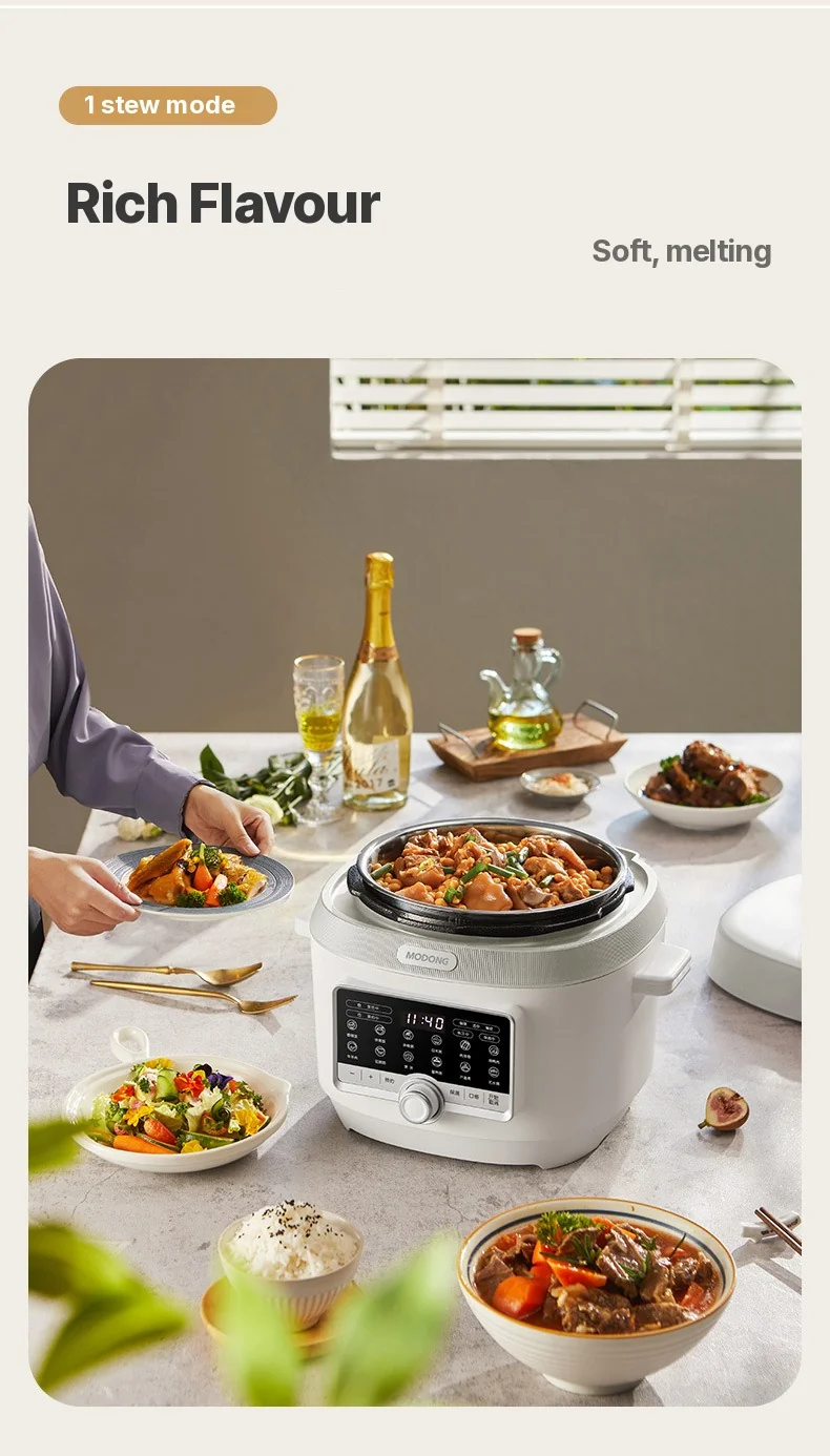 סיר לחץ חשמלי 5L עם שני סירים פנימיים, 900W
