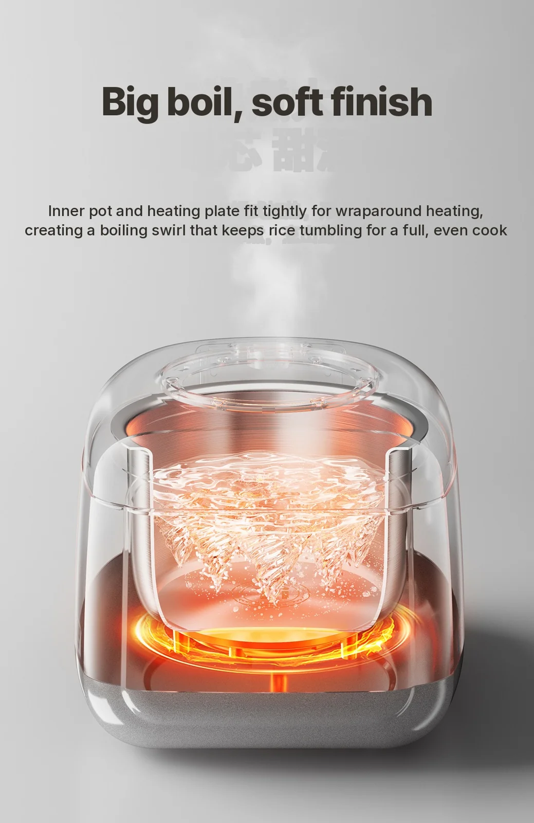 3L Electric Rice Cooker With Keep Warm, Timer And Steaming