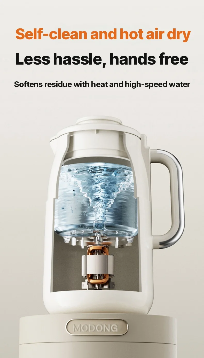Blender pentru lapte de soia cu încălzire 1.2L și vas interior din oțel inoxidabil
