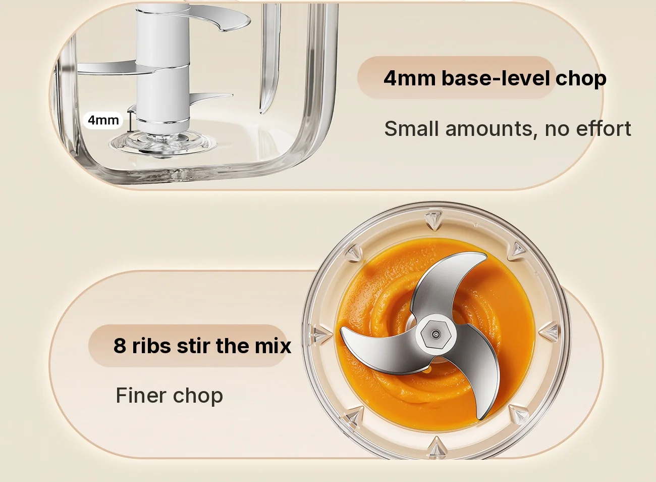 Elektrisk hvidløgshakker Mini foodprocessor 300 ml 5V 45W