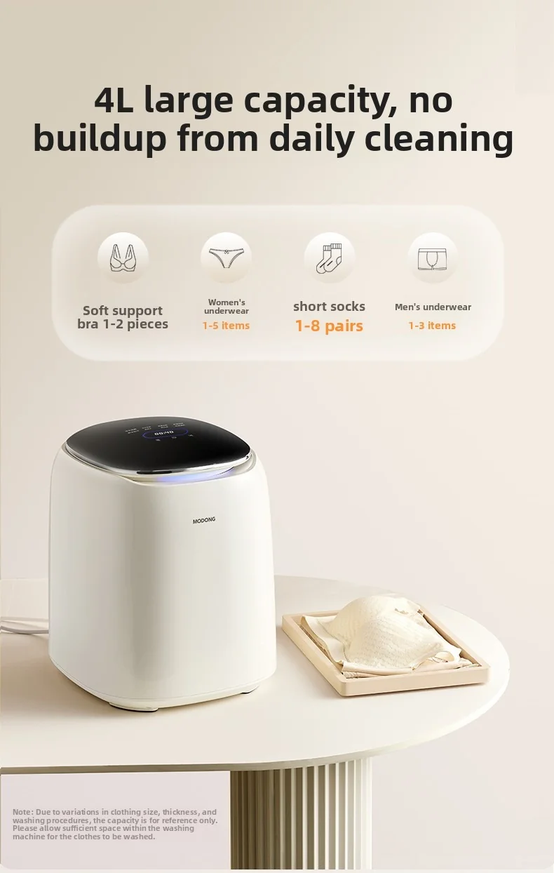 Mini mașină automată de spălat pentru lenjerie și șosete, cu funcție spălare-uscare