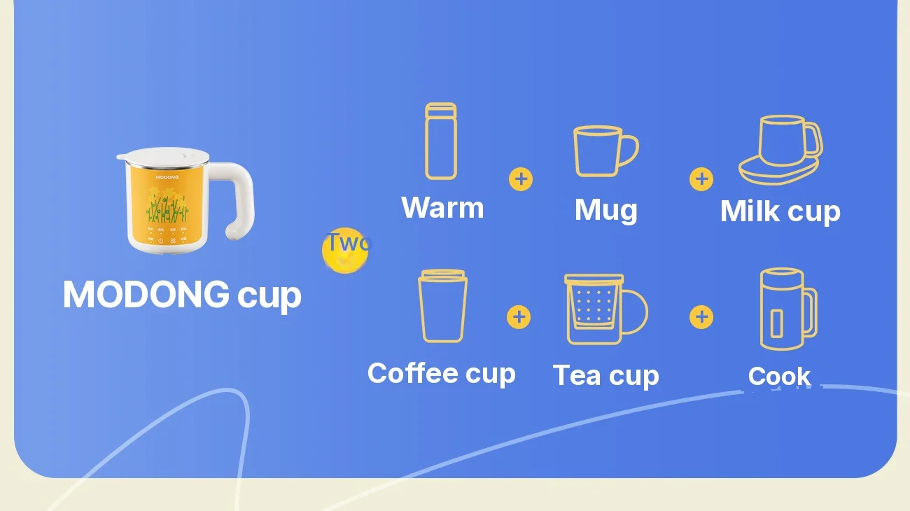 Tasse chauffante électrique avec revêtement intérieur en acier inoxydable 304 ou 316L