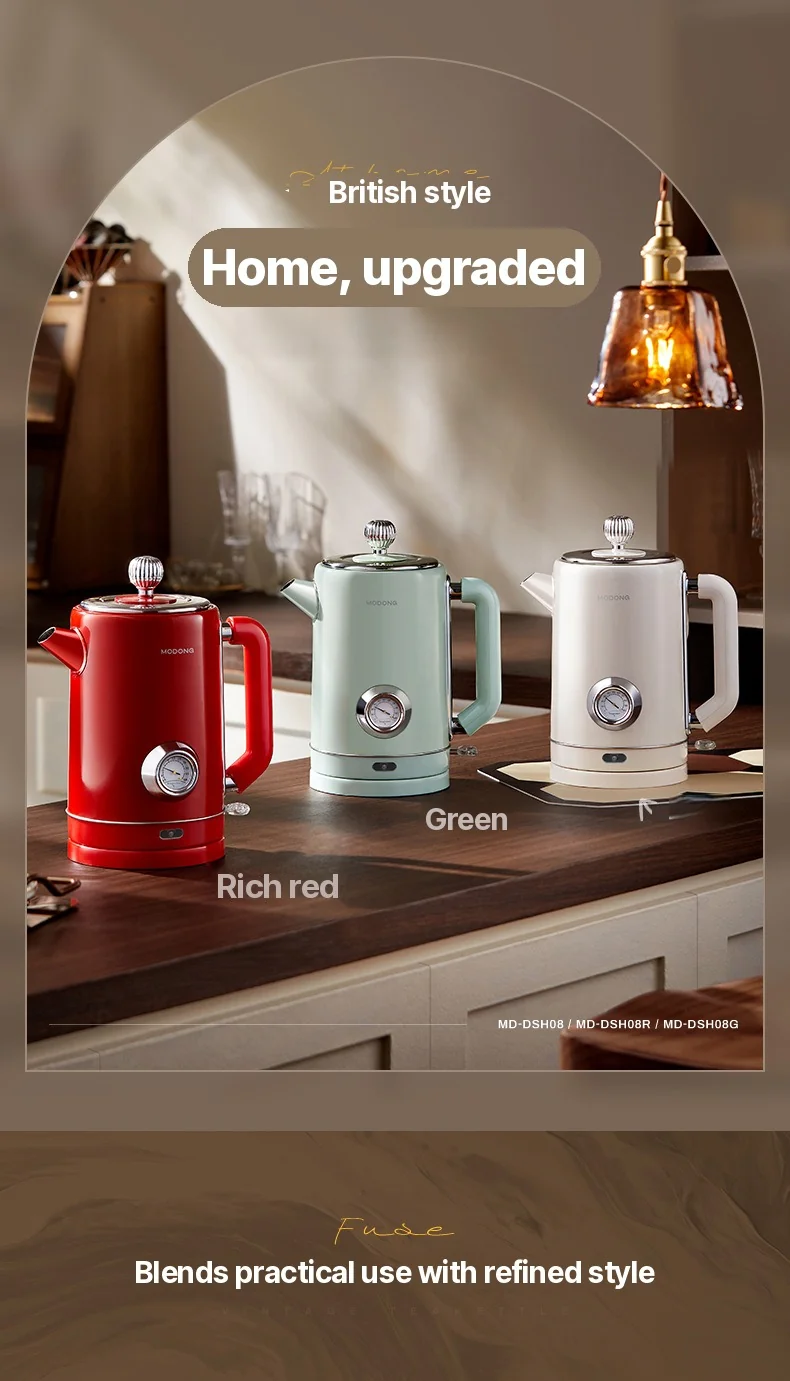 Bollitore elettrico in acciaio inossidabile 304 1.8L mantenimento in caldo 1500W