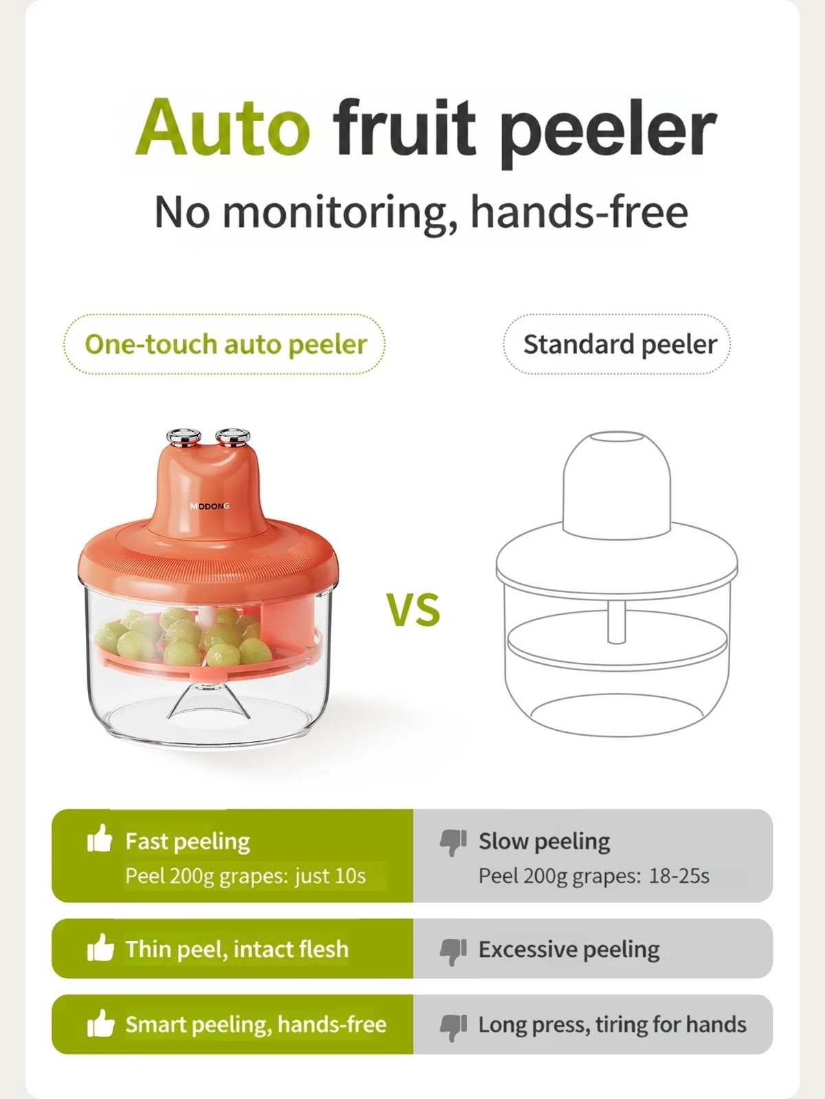 Automatic Fruit Peeler and Garlic Skin Remover