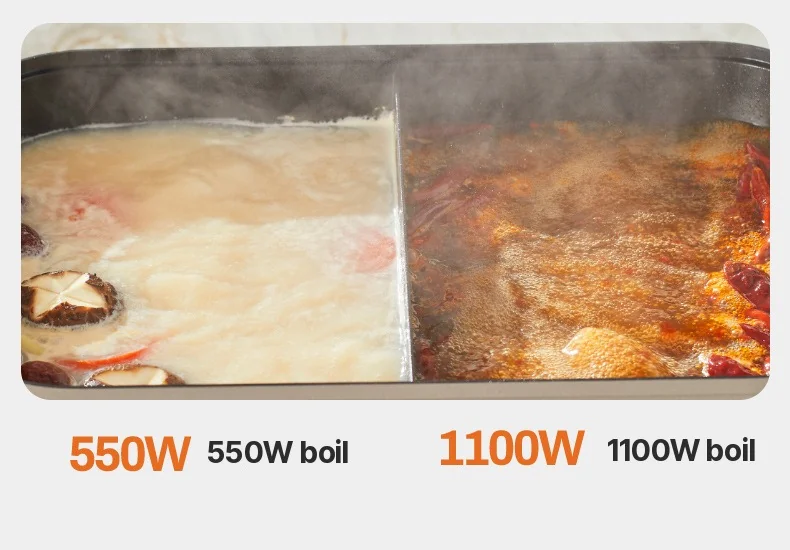 Delený elektrický hot pot s nepriľnavou vložkou, kapacita 8L