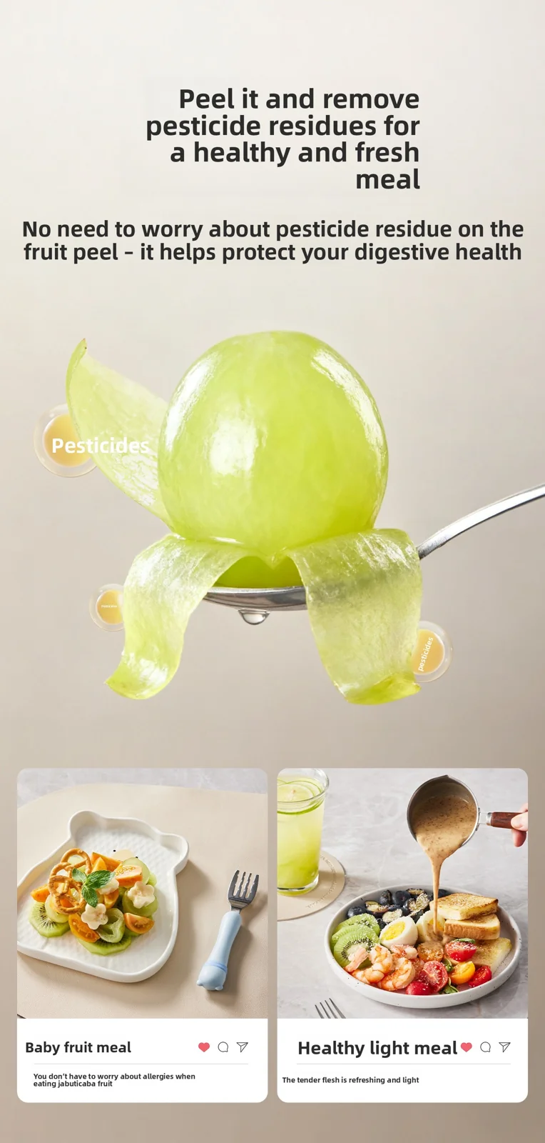 Épluche-fruits automatique et retire-peau d’ail