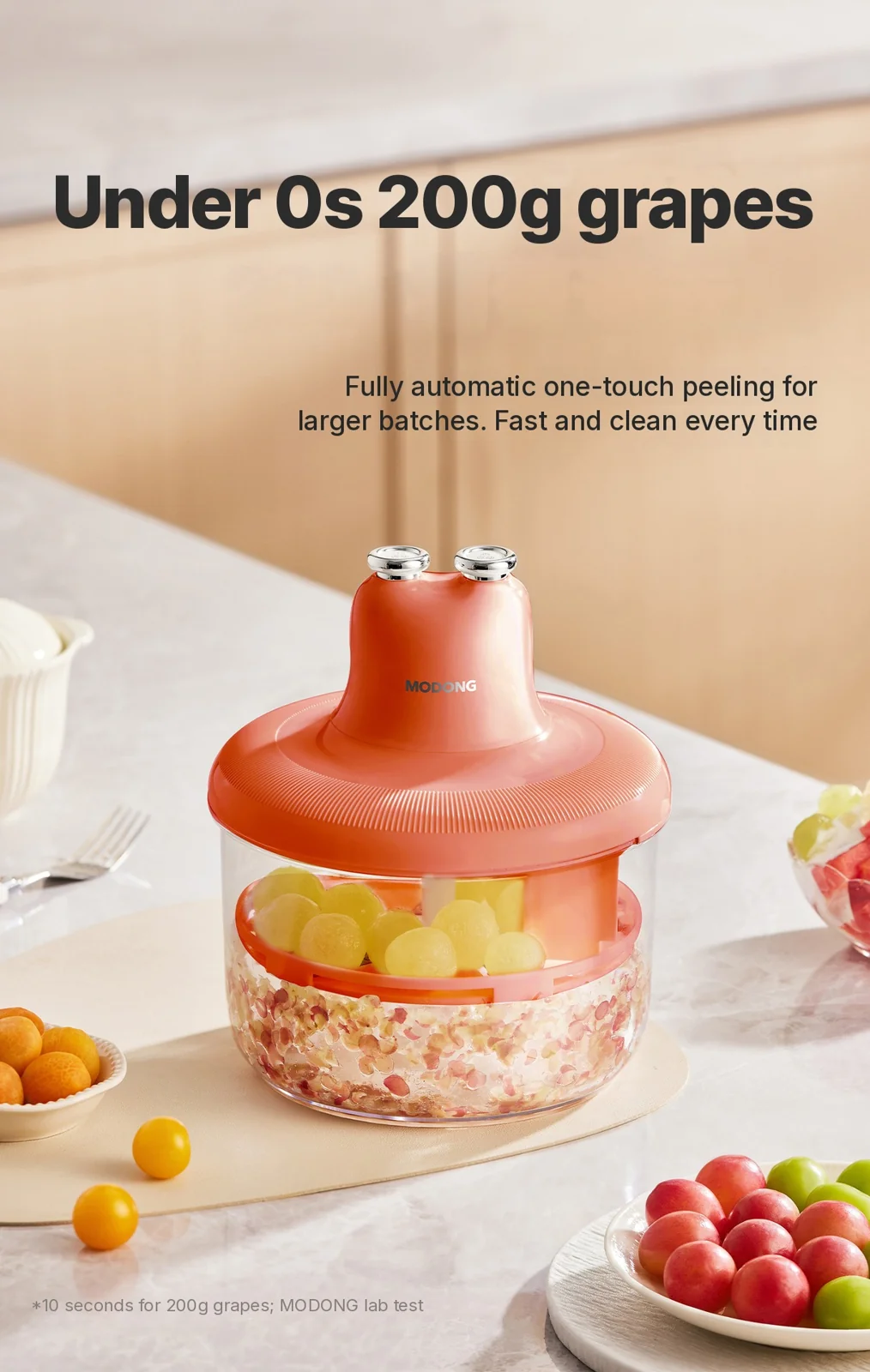 Épluche-fruits automatique et retire-peau d’ail
