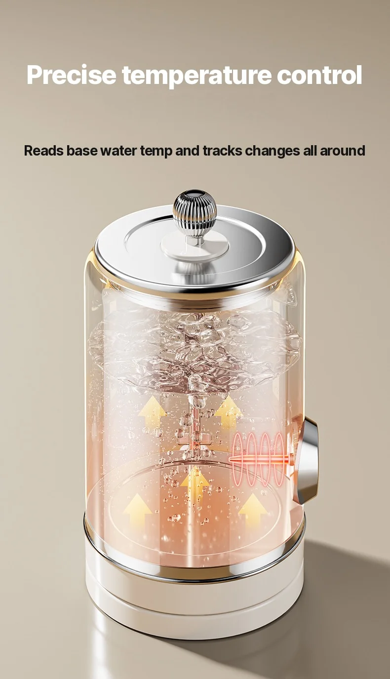 Elektrischer Wasserkocher mit Abschaltautomatik und Warmhaltefunktion