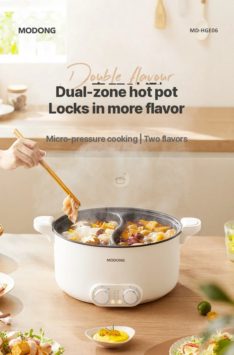 Dual Zone Electric Hot Pot 6L 7L 8L Touch Control