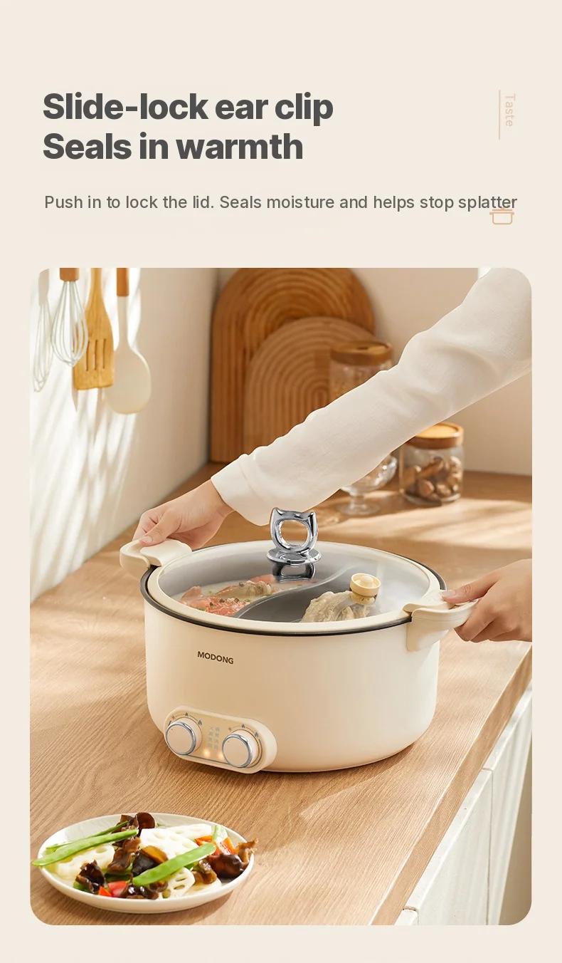 Pentola elettrica a doppia zona 6L 7L 8L con controllo touch