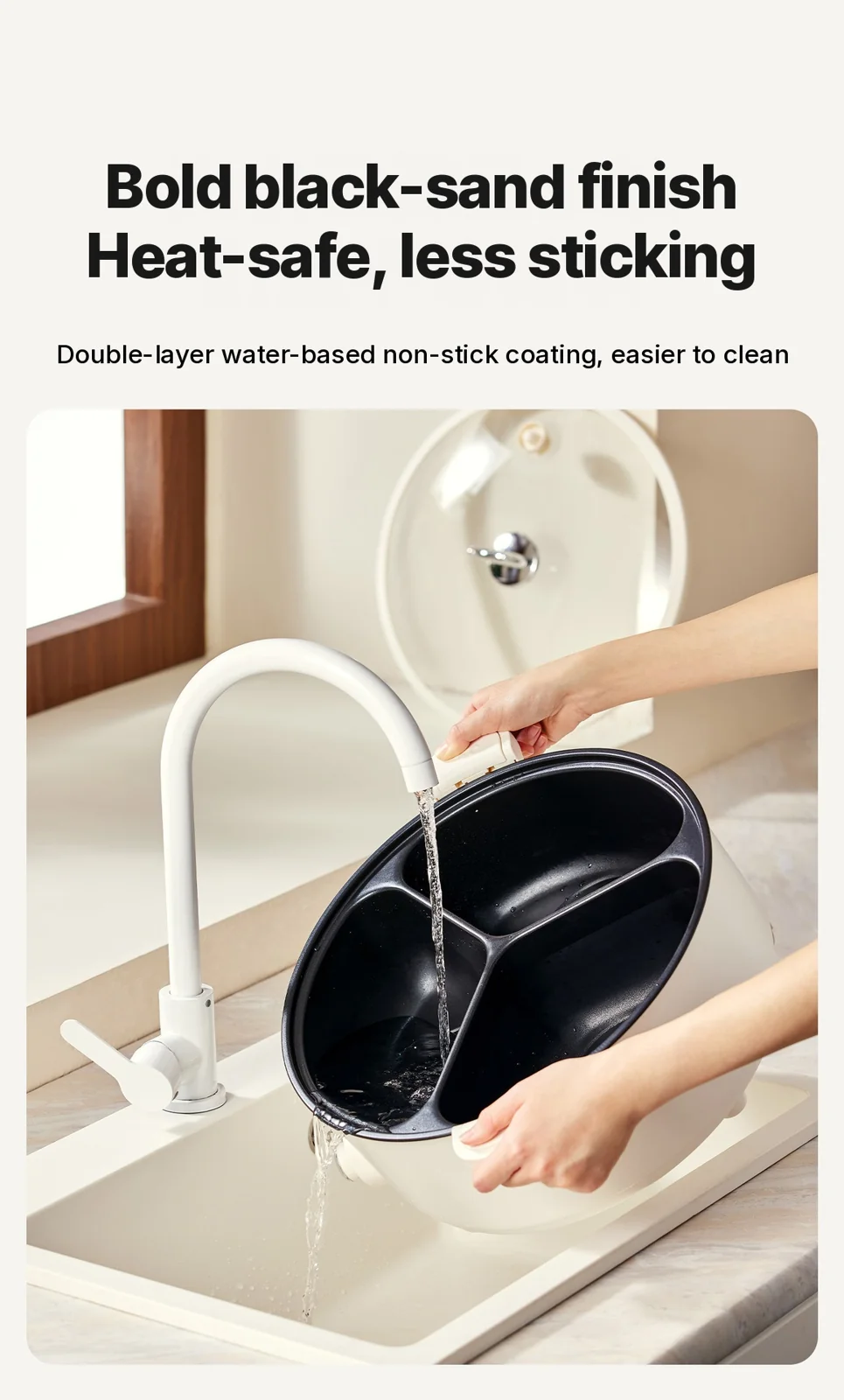 Elektromos hot pot elválasztó betéttel 6L-8L, 220V, 5-6 fő