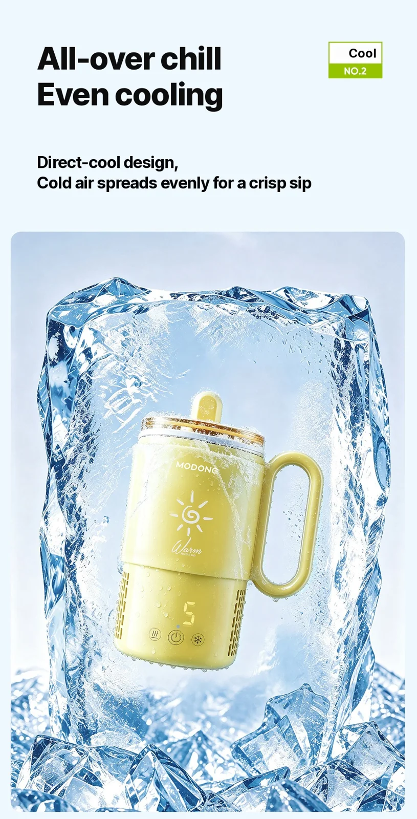 Mini jahutus- ja kuumutustass 450mL 36W puutetundliku juhtimisega