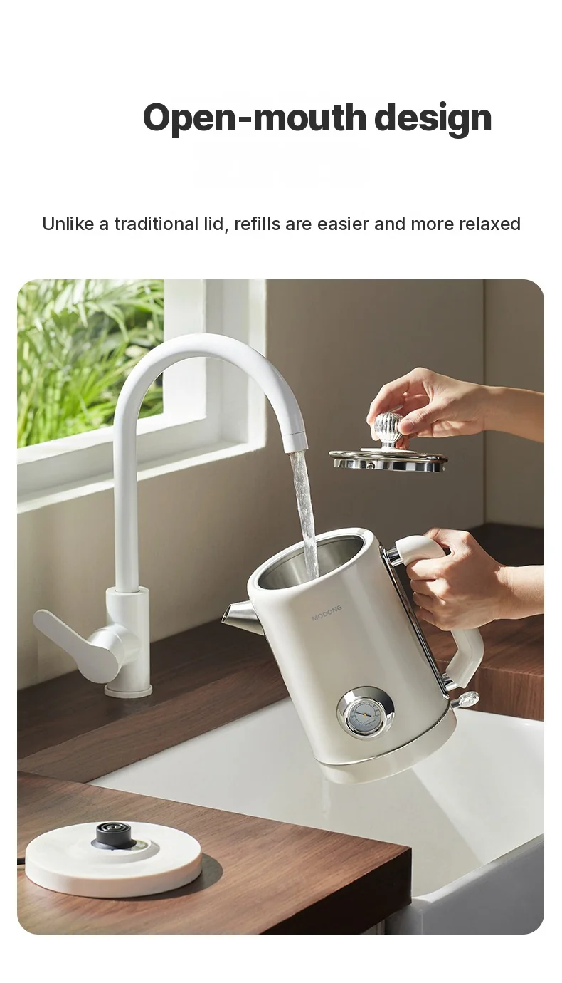 Elektrischer Wasserkocher mit Abschaltautomatik und Warmhaltefunktion
