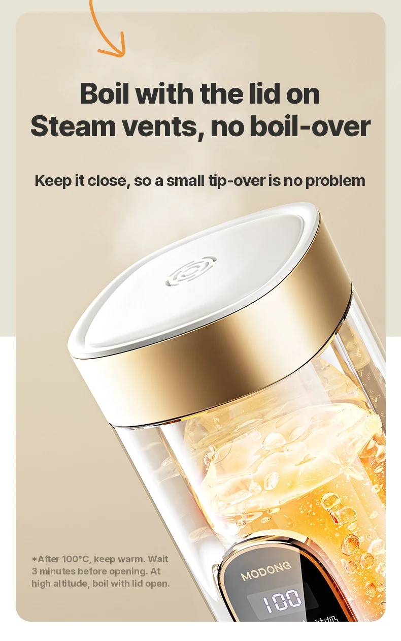 Portable Electric Heating Cup 650ml with 304 or 316 Liner