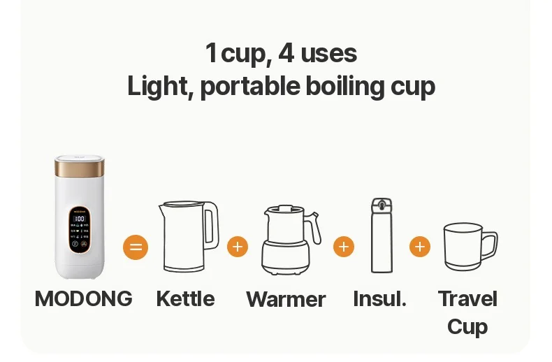 Tazza riscaldante elettrica portatile con controllo della temperatura