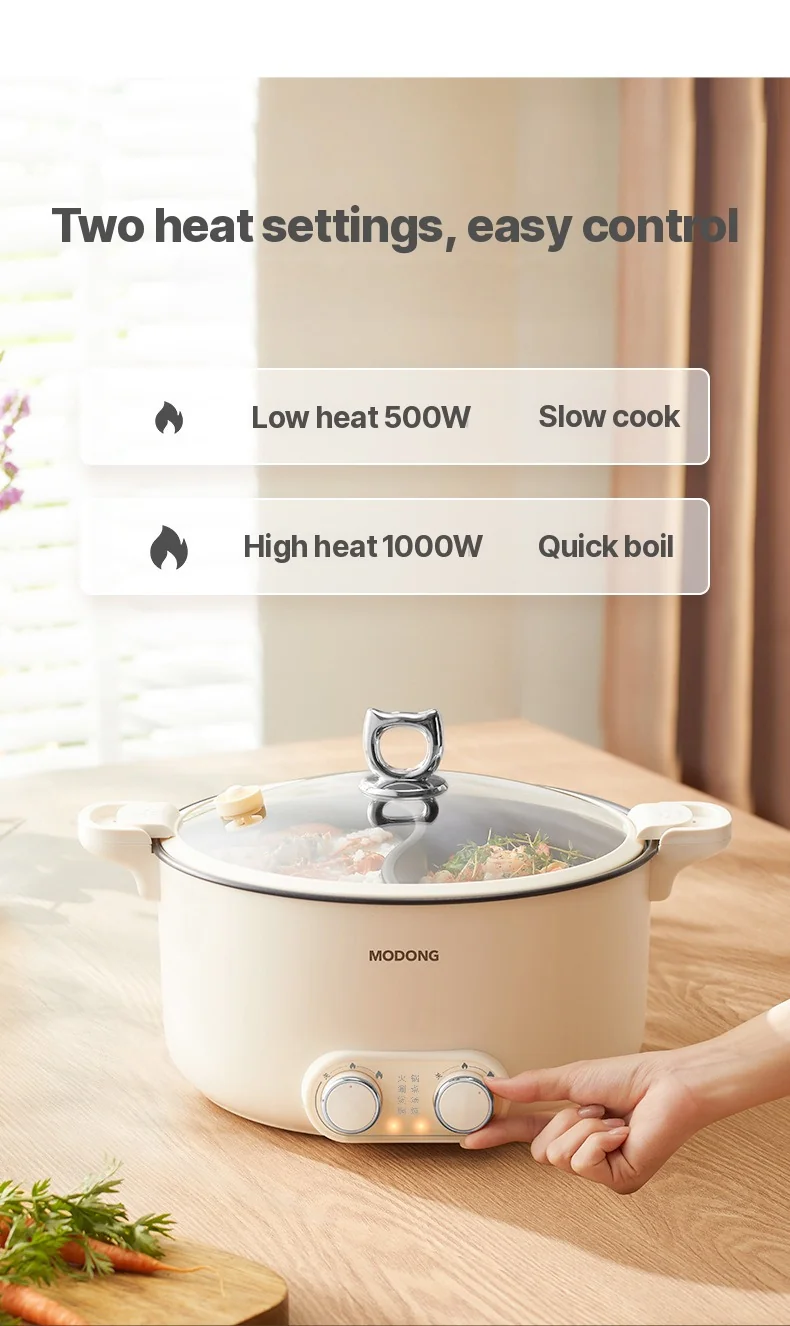 Pentola elettrica a doppia zona 6L 7L 8L con controllo touch
