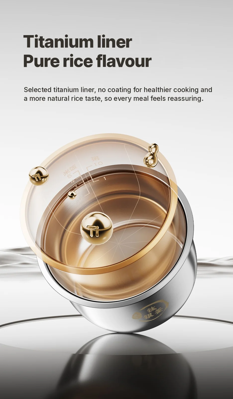 3L Electric Rice Cooker With Keep Warm, Timer And Steaming