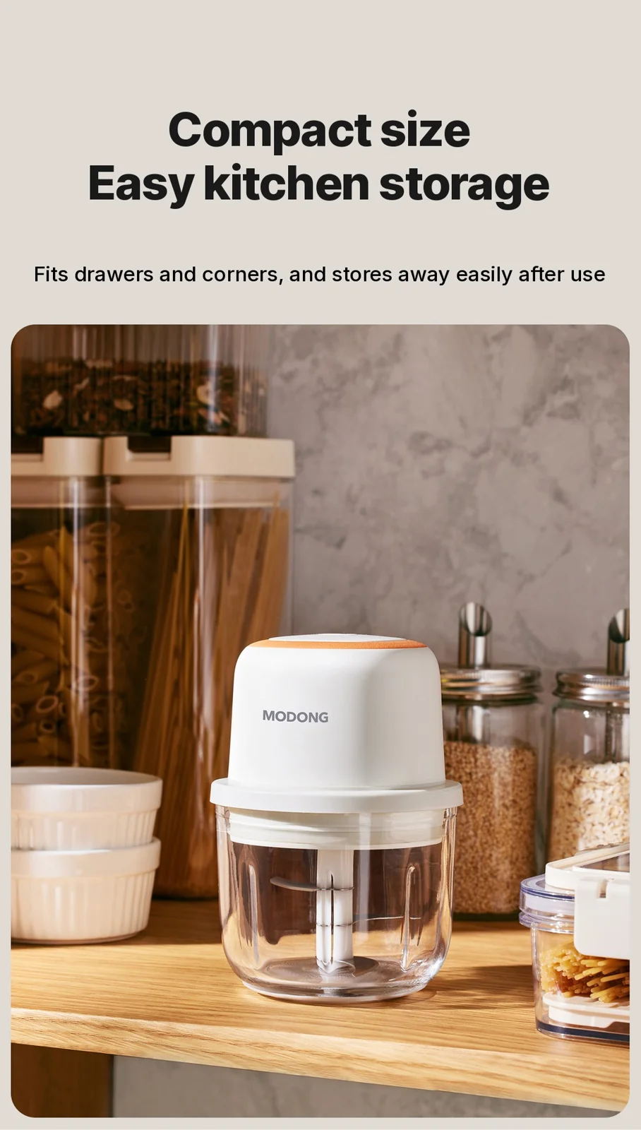 Elektrisk hvidløgshakker Mini foodprocessor 300 ml 5V 45W