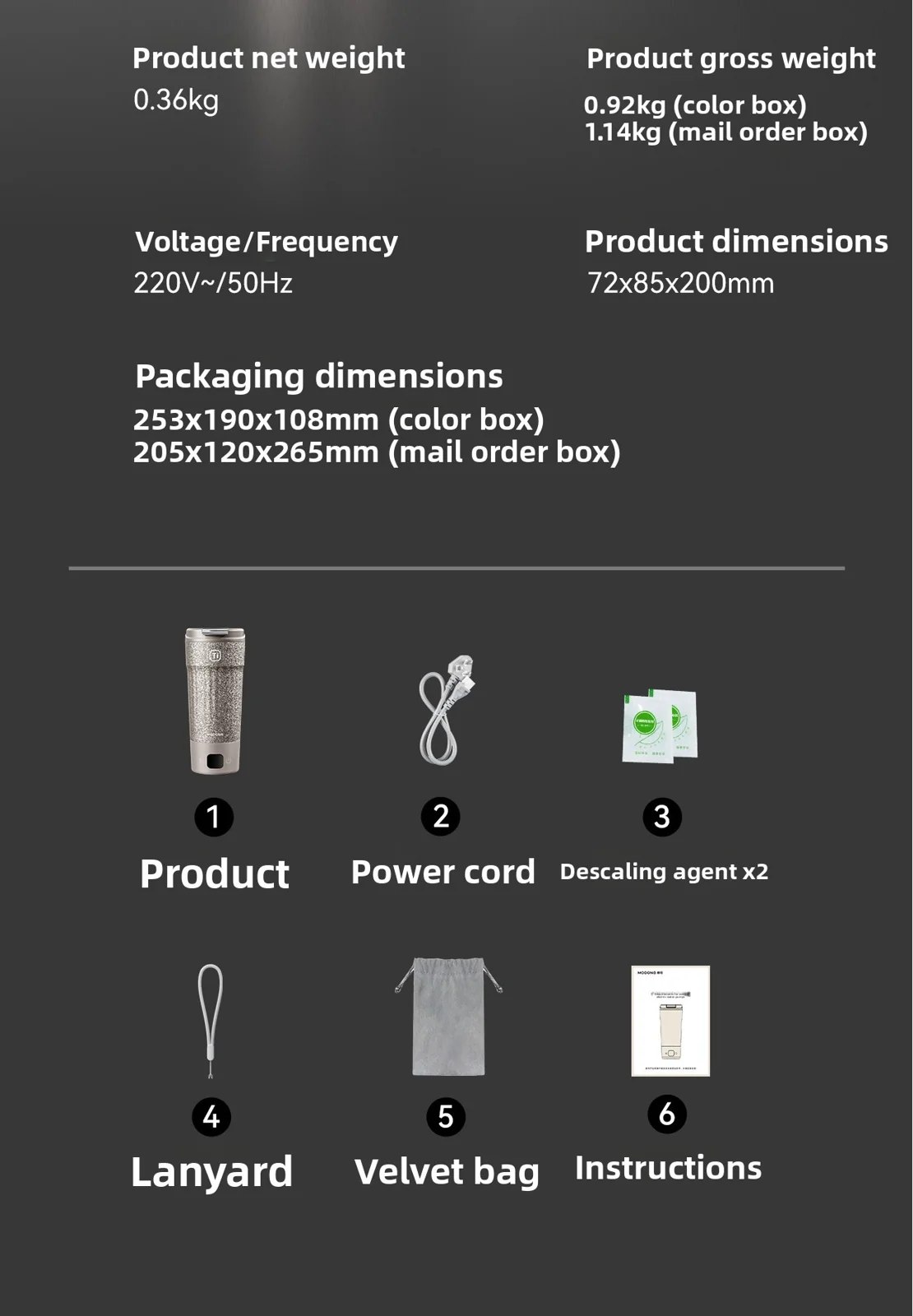 Titanium elektrische reisbeker 400ml met temperatuurdisplay