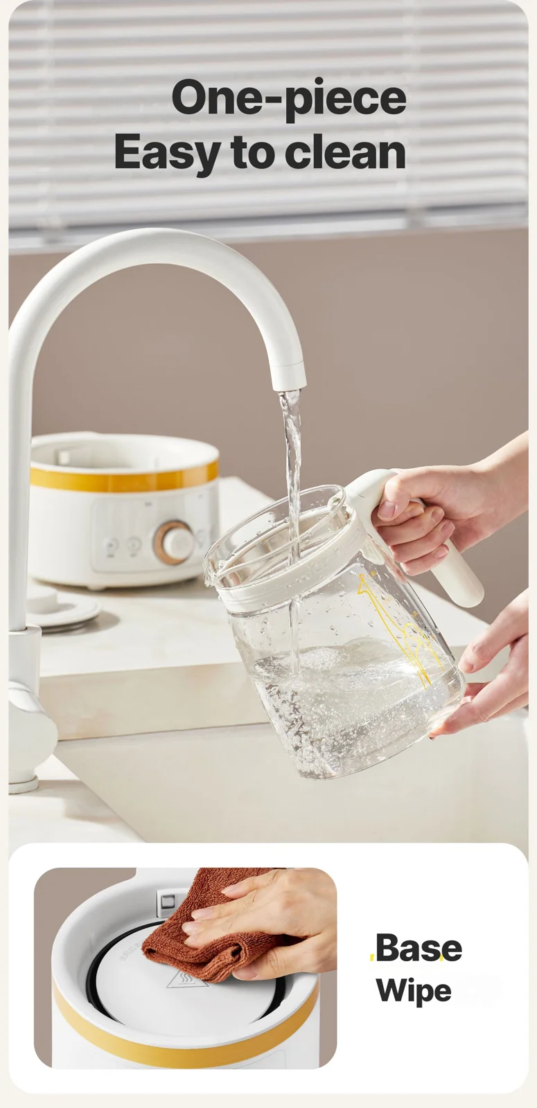 Lasinen vauvanmaidon lämmityskeitin 1.5L 220V